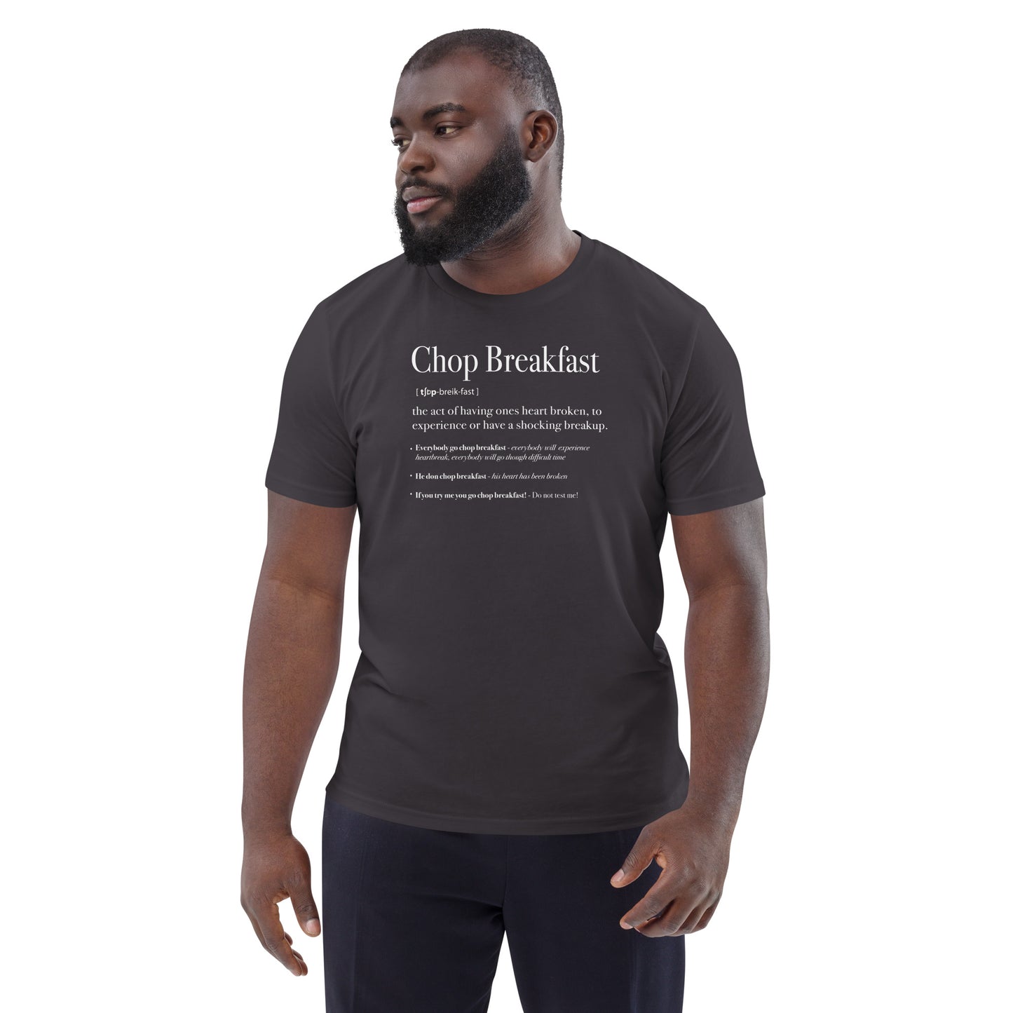 Chop Breakfast Unisex organic cotton definition t-shirt