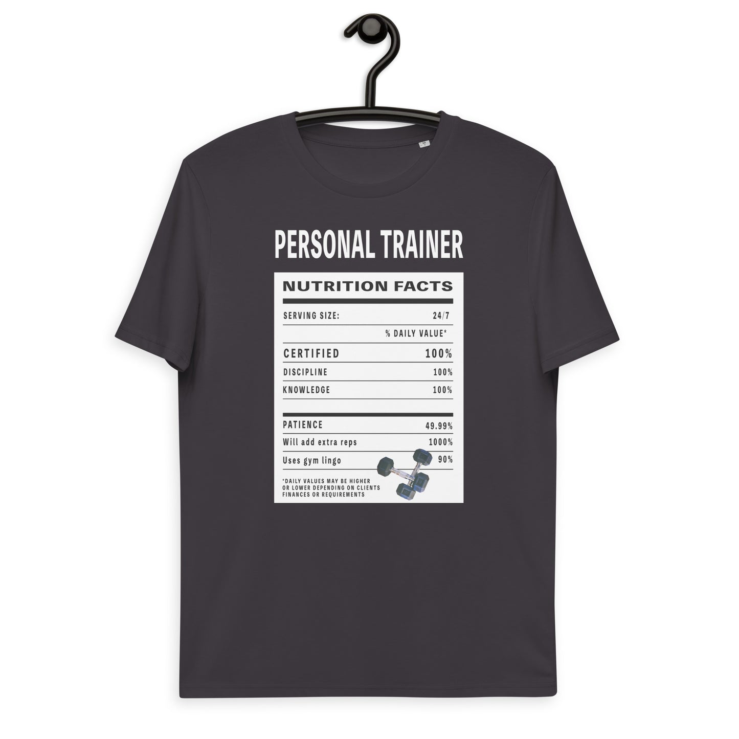 Personal Trainer Facts Unisex organic cotton t-shirt