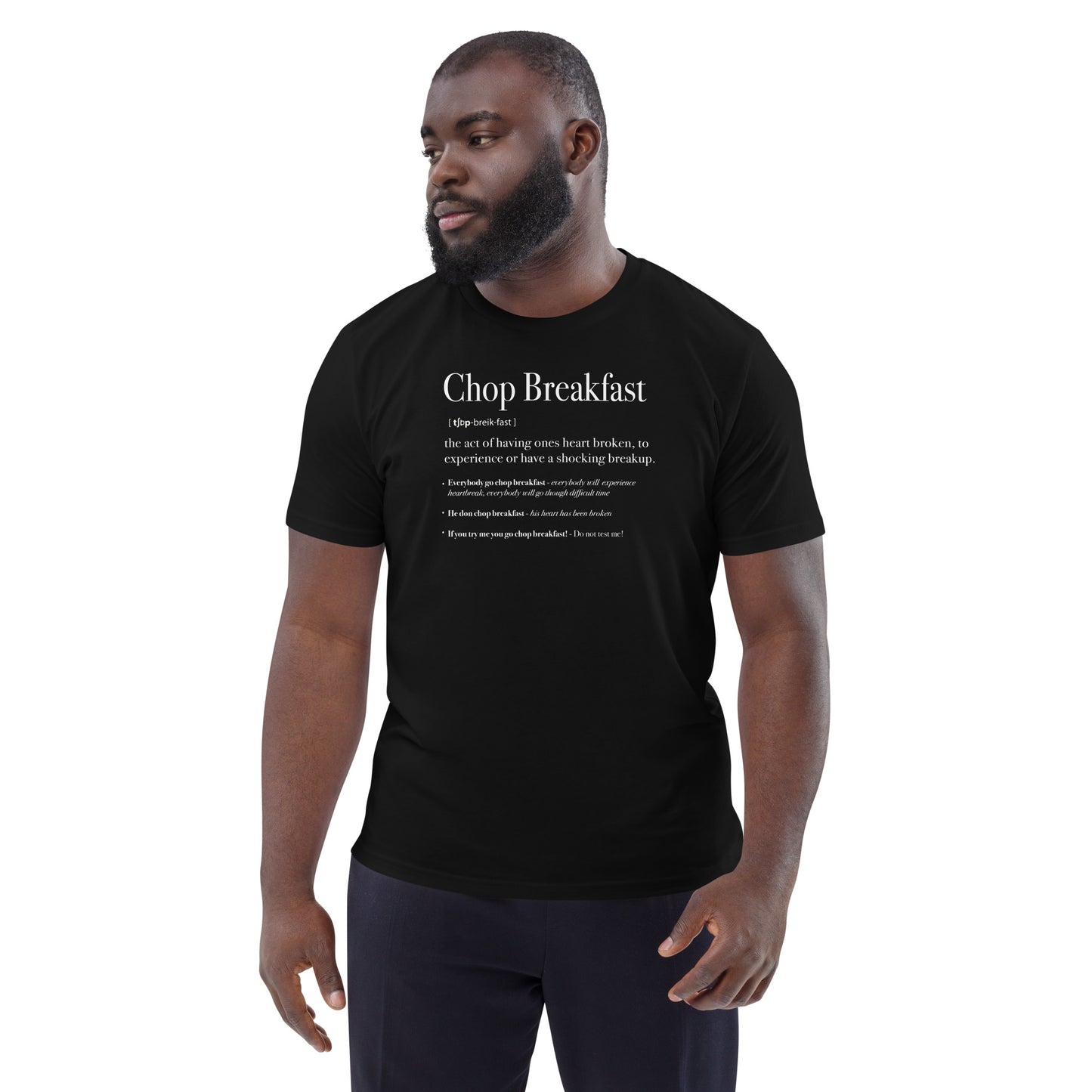 Chop Breakfast Unisex organic cotton definition t-shirt