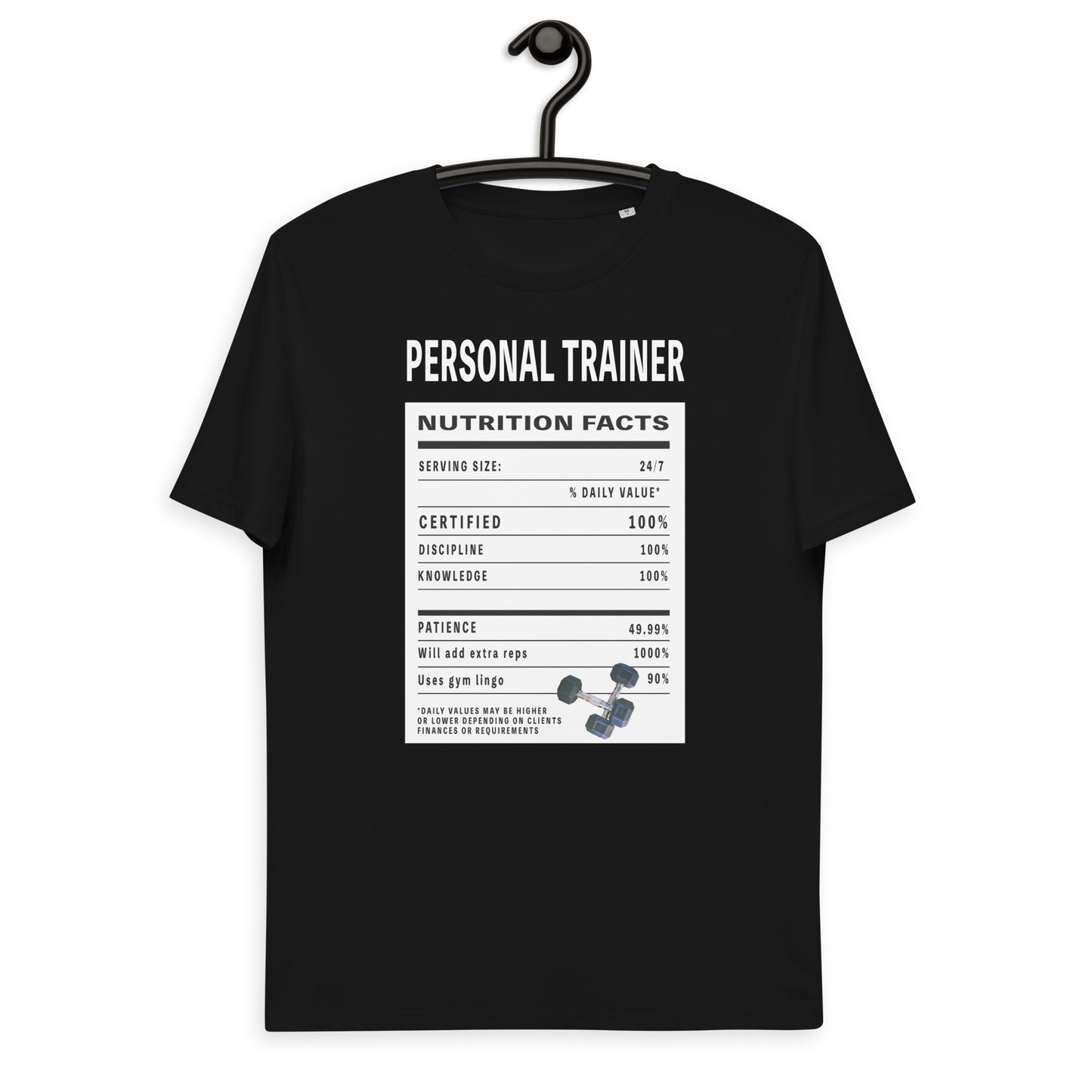 Personal Trainer Facts Unisex organic cotton t-shirt