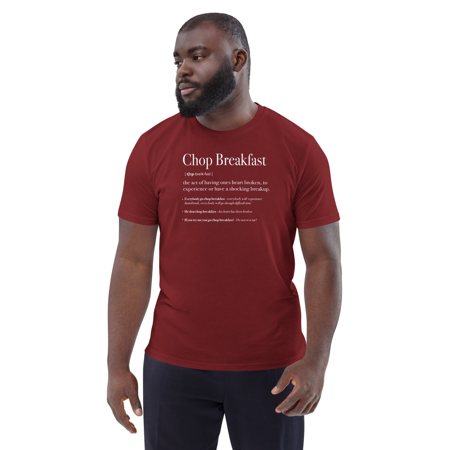Chop Breakfast Unisex organic cotton definition t-shirt