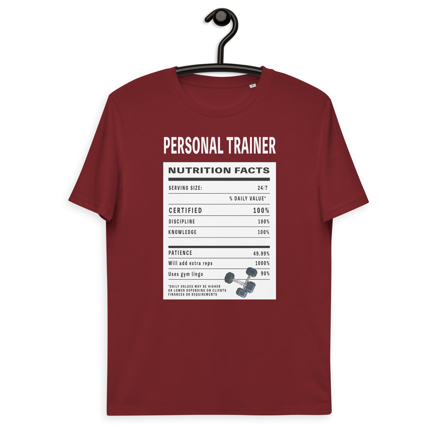 Personal Trainer Facts Unisex organic cotton t-shirt