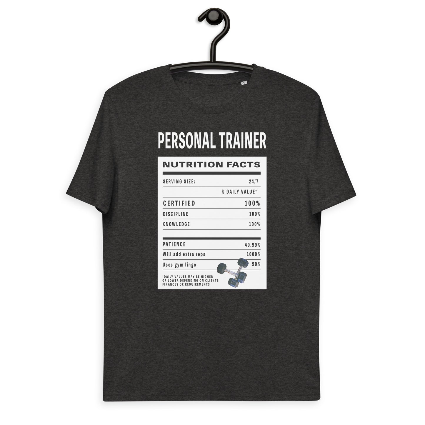 Personal Trainer Facts Unisex organic cotton t-shirt