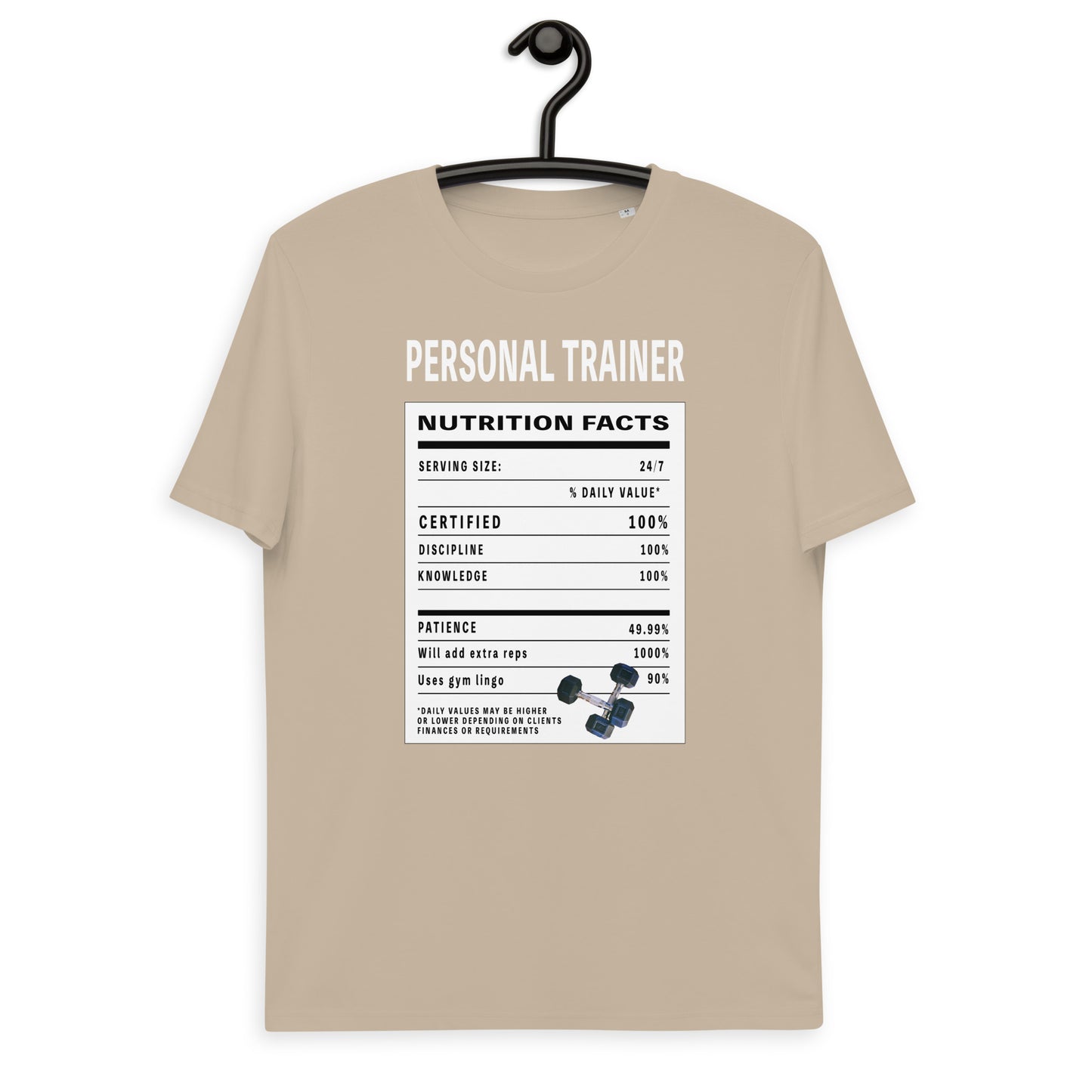 Personal Trainer Facts Unisex organic cotton t-shirt