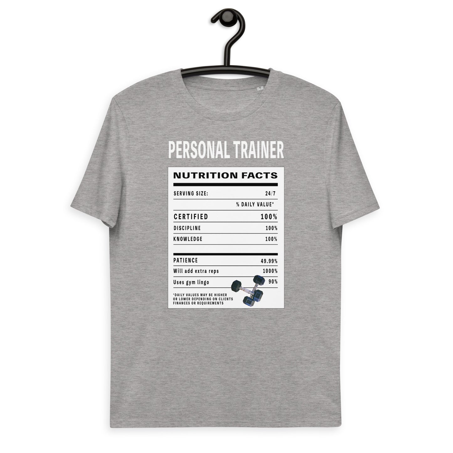 Personal Trainer Facts Unisex organic cotton t-shirt
