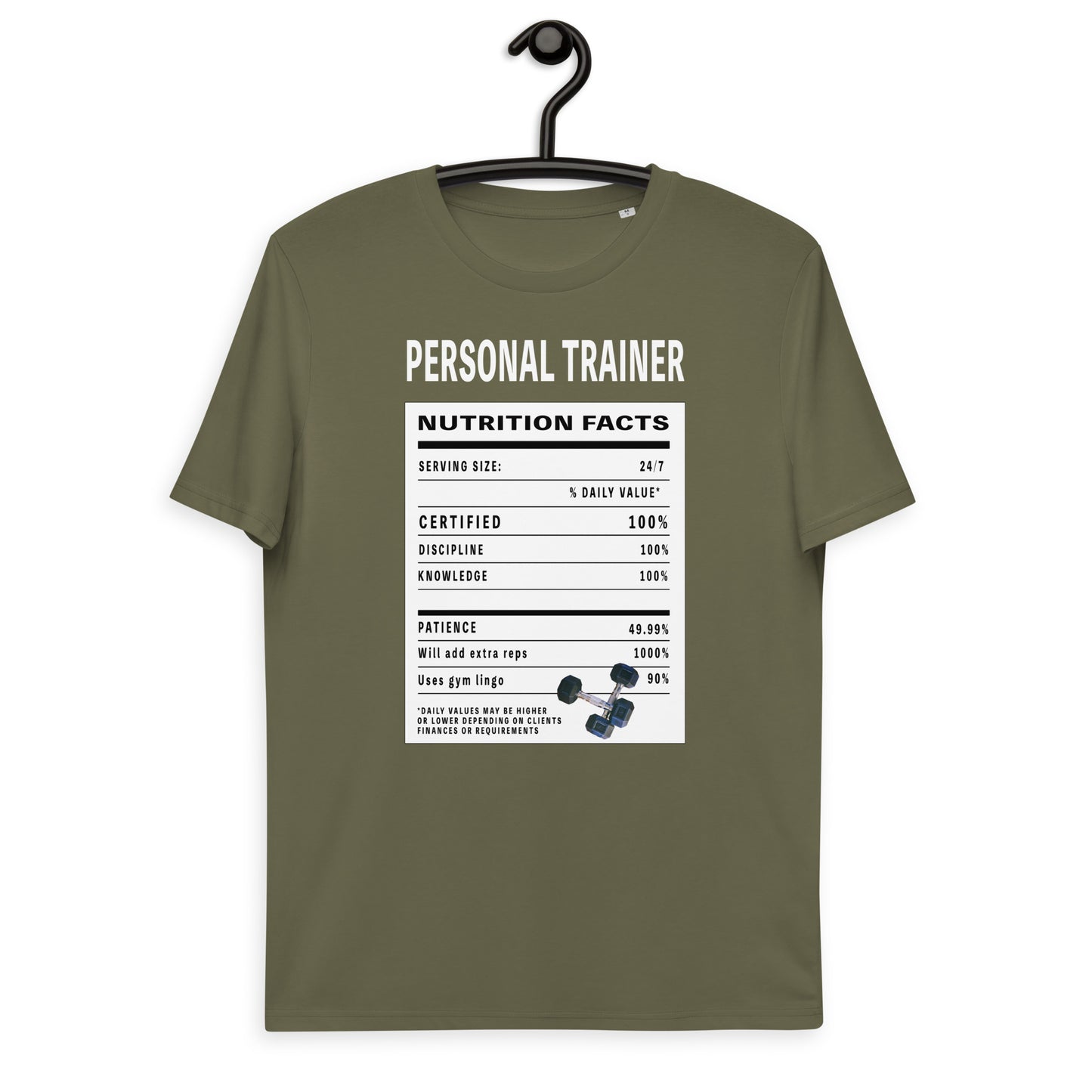 Personal Trainer Facts Unisex organic cotton t-shirt