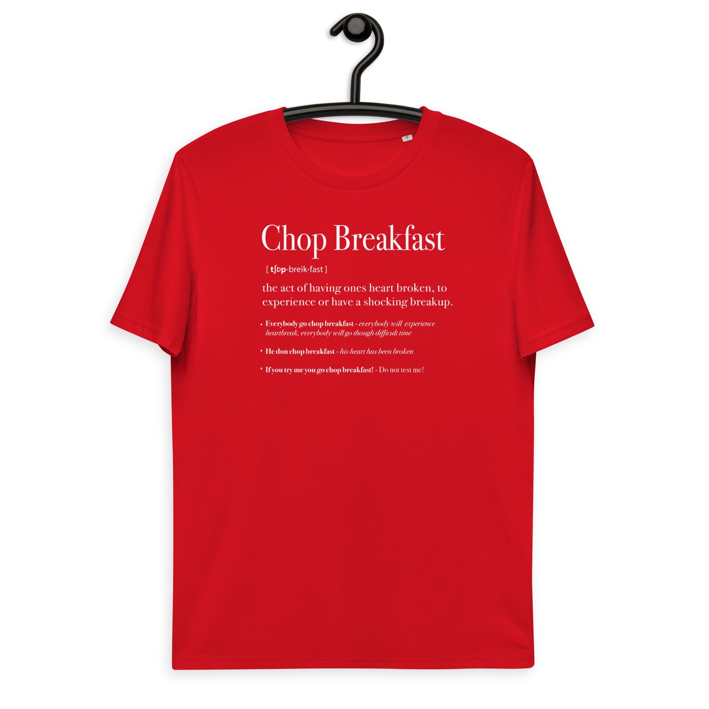 Chop Breakfast Unisex organic cotton definition t-shirt