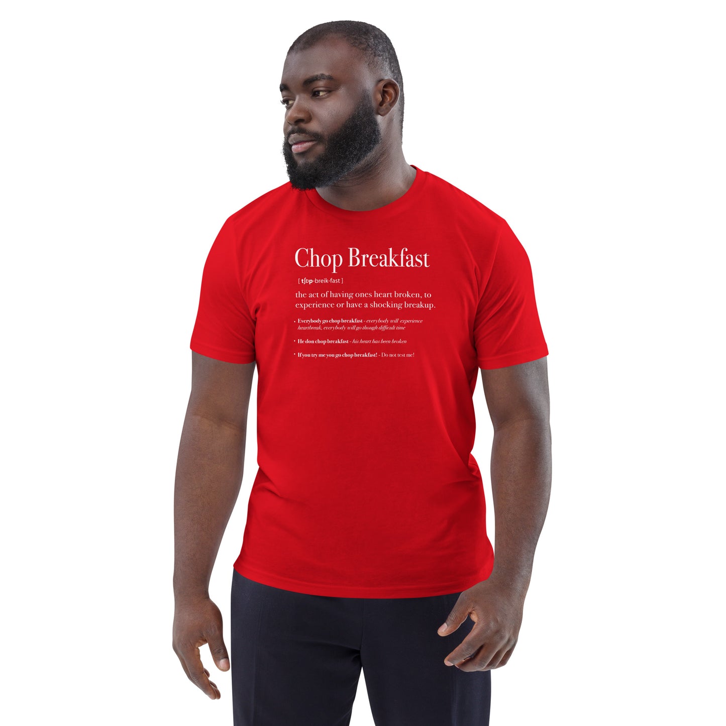 Chop Breakfast Unisex organic cotton definition t-shirt