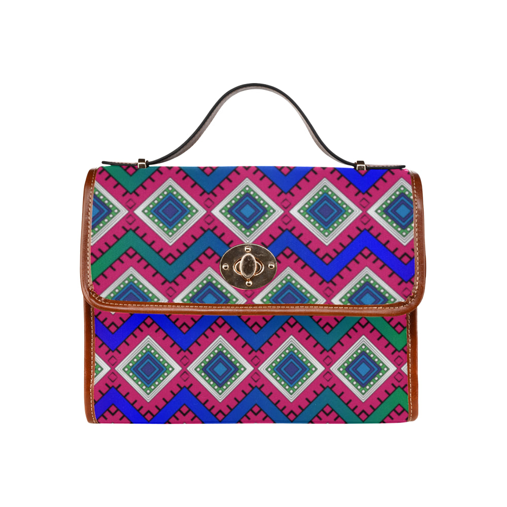 Quadrangle Print Satchel