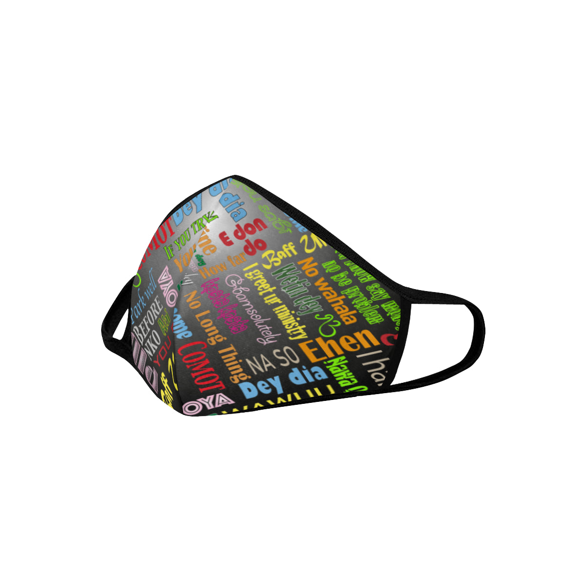 AfriBix Pidgin Print Cotton Fabric Face Mask with filter slot (30 Filters Included) - Non-medical use