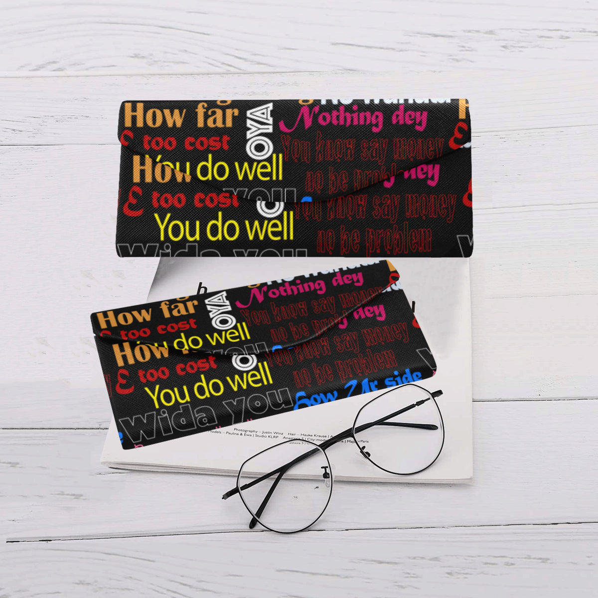 AfriBix Pidgin Print Foldable Glasses Case