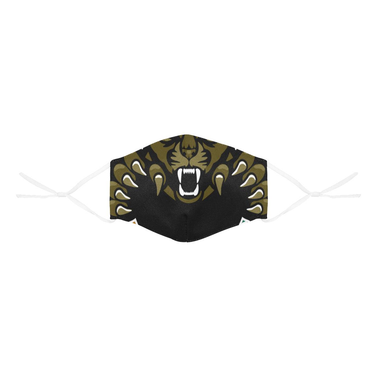 Panther Claw Cotton Fabric Face Mask with Filter Slot & Adjustable Strap - Non-medical use (2 Filters Included)