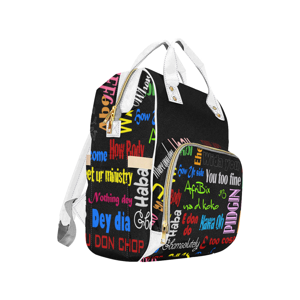 AfriBix Pidgin Print Multi-Function Backpack