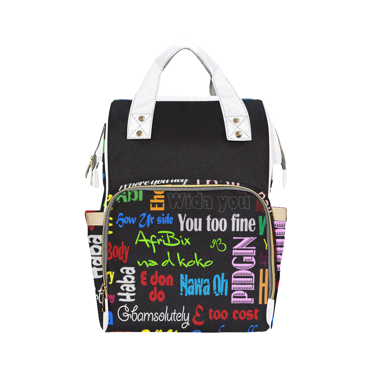 AfriBix Pidgin Print Multi-Function Backpack