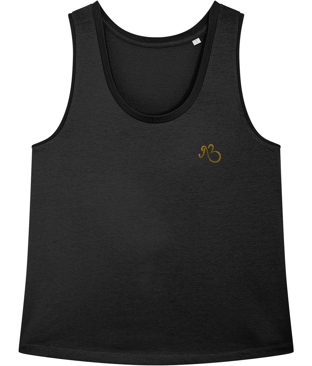 AfriBix Classic Embroidered Organic Cotton Tank Top