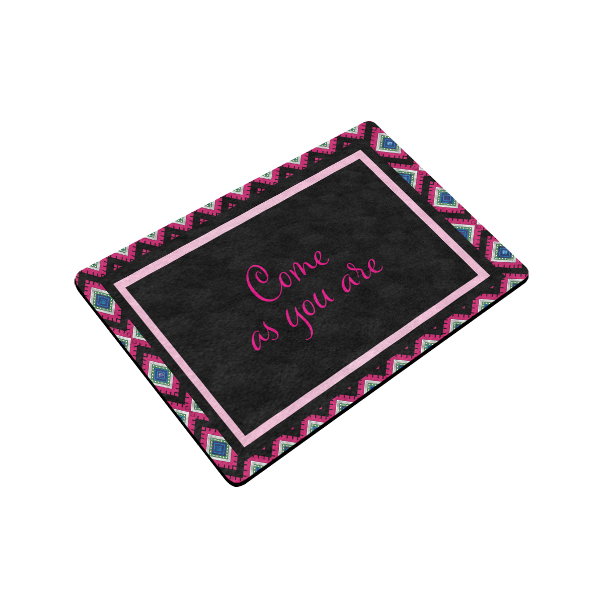 Come as You Are Quadrangle Print Doormat