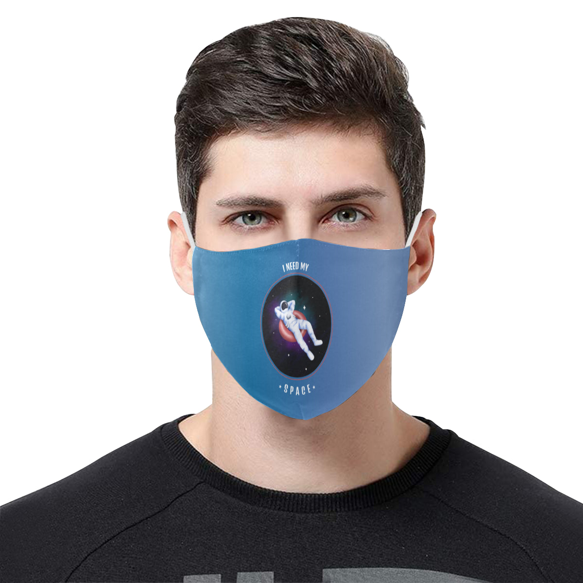 I Need My Space Cotton Fabric Face Mask with Filter Slot & Adjustable Strap (Pack of 5) - Non-medical use