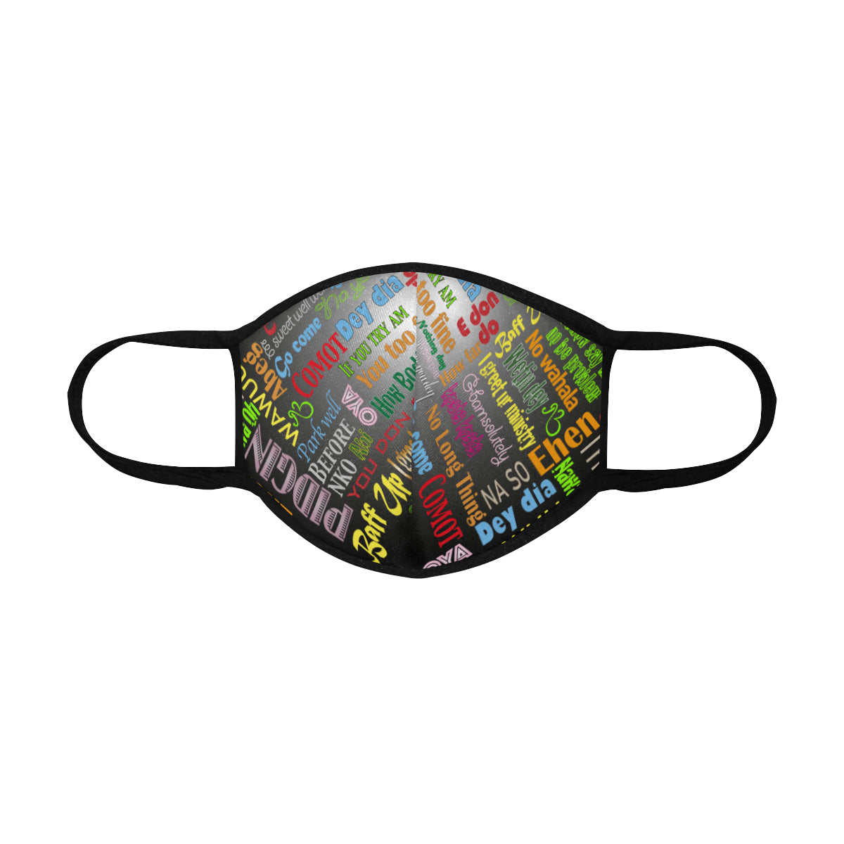AfriBix Pidgin Print Cotton Fabric Face Mask with filter slot (30 Filters Included) - Non-medical use