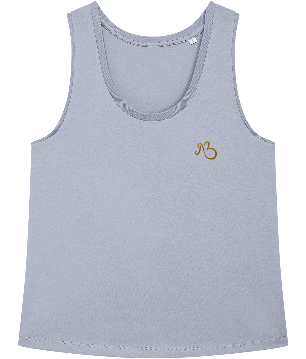 AfriBix Classic Embroidered Organic Cotton Tank Top