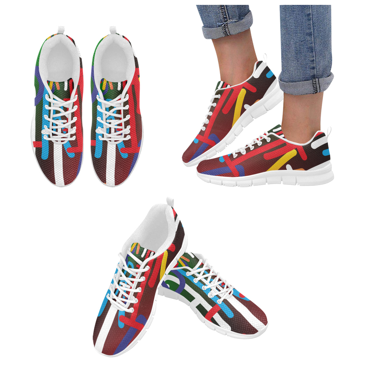 AfriBix Collage Women's Trainers - white