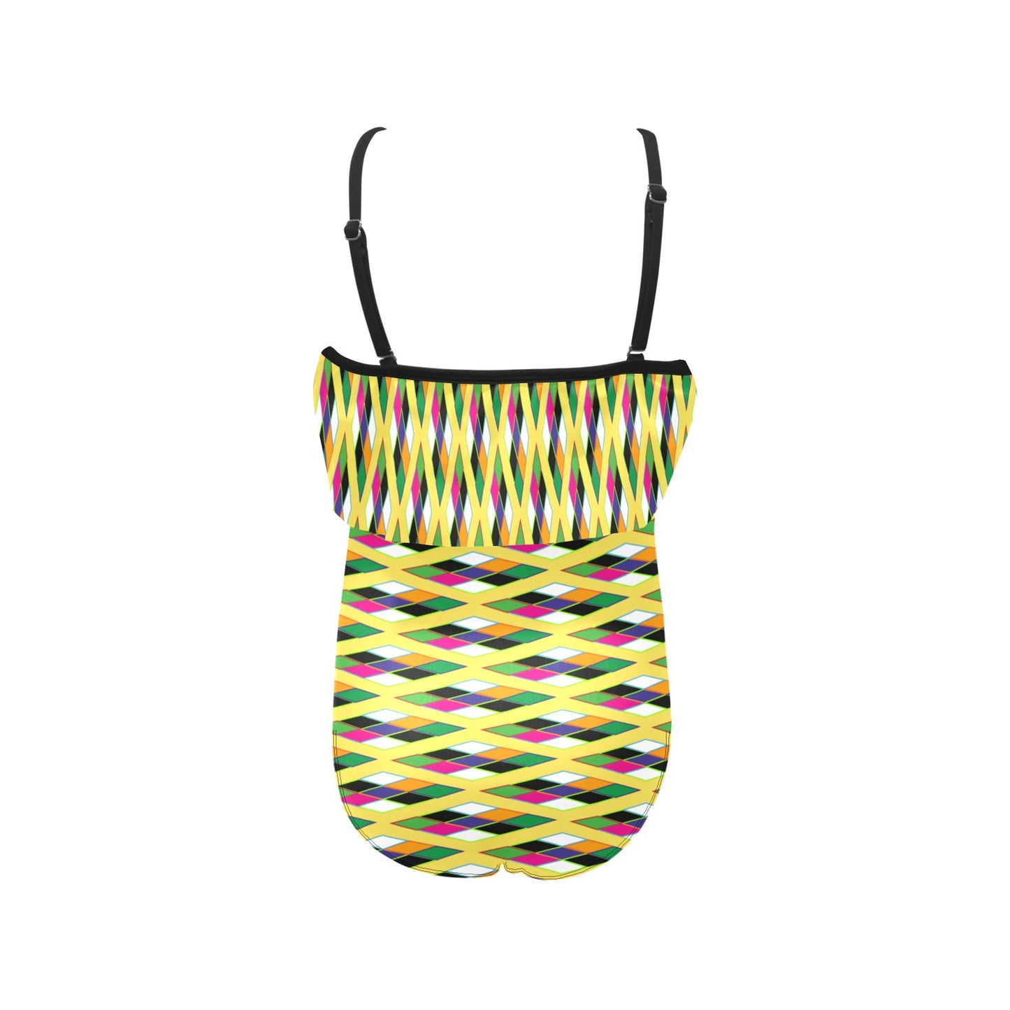 AfriBix Heritage Print Girls Ruffle Kids Swimsuit
