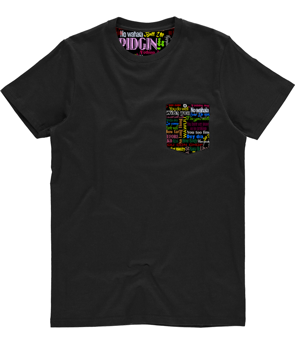 Unisex Pocket Tee - AfriBix Pidgin Print