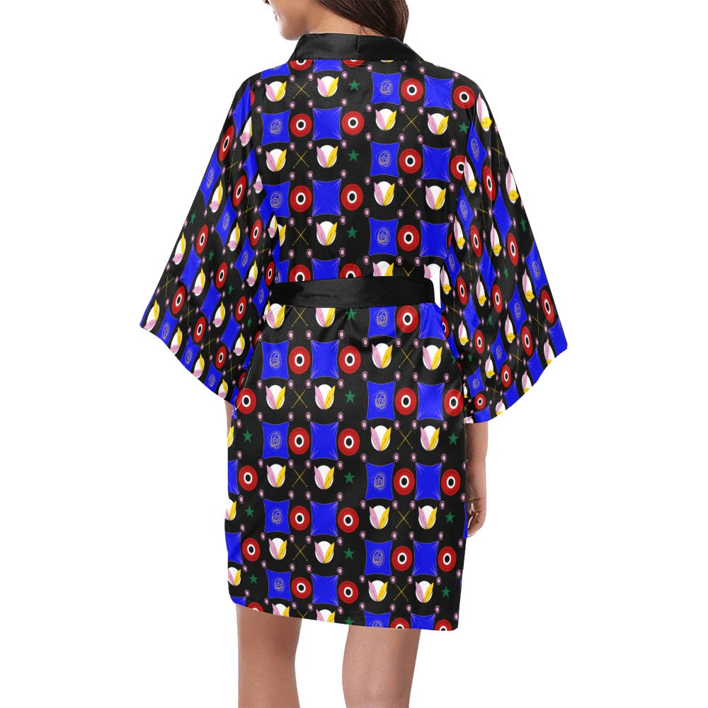 Ankara Inception Print Kimono Robe Coverup