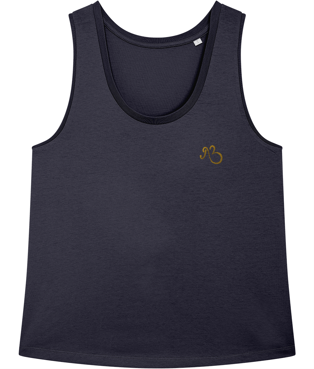 AfriBix Classic Embroidered Organic Cotton Tank Top