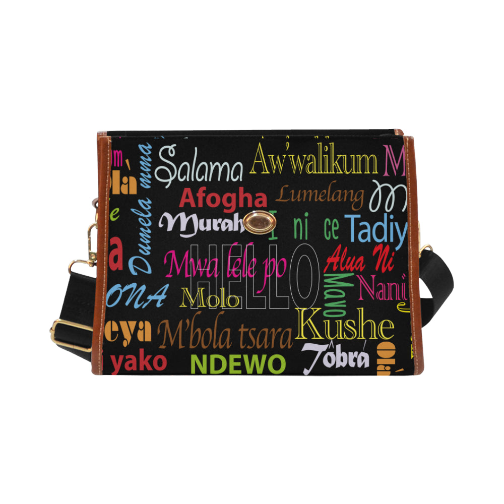 AfriBix Hello Print Satchel