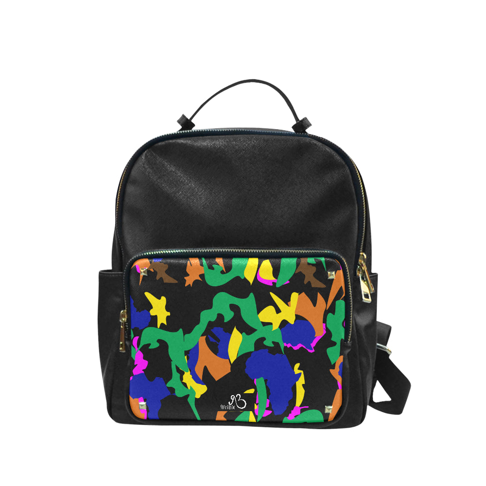 AfriBix Camo Leather Backpack