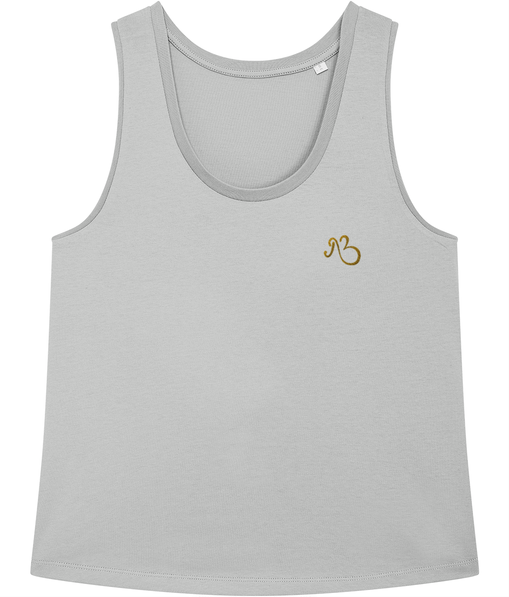 AfriBix Classic Embroidered Organic Cotton Tank Top