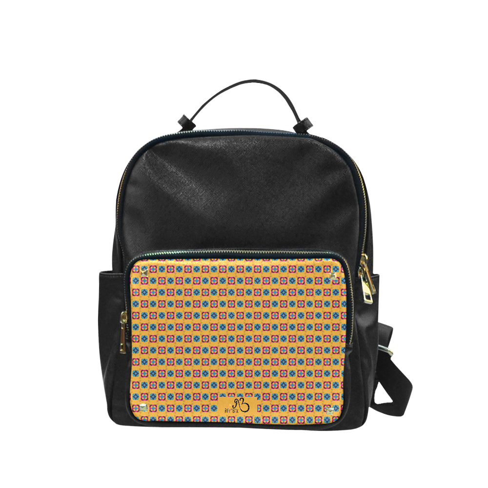 AfriBix Alternate Print Leather Backpack