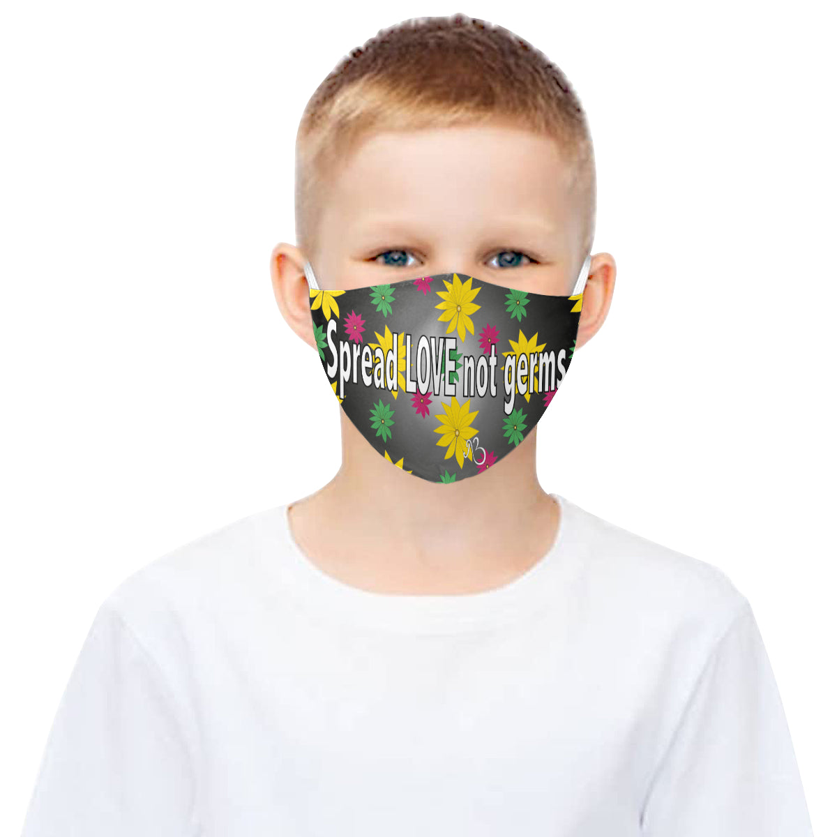 Spread Love not Germs Cotton Fabric Face Mask with Filter Slot & Adjustable Strap (Pack of 5) - Non-medical use