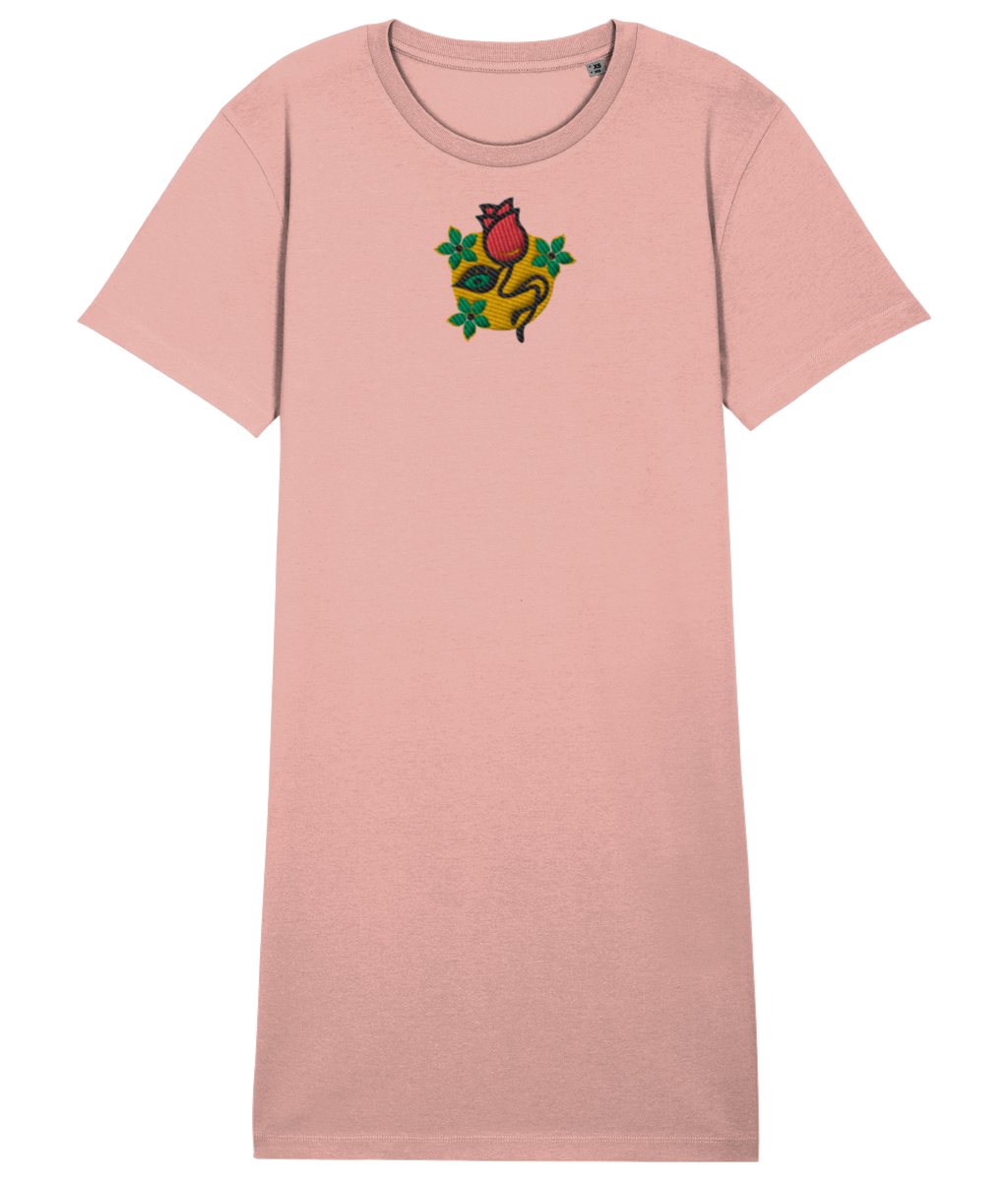 Soul full of sunshine embroidered Tshirt Dress