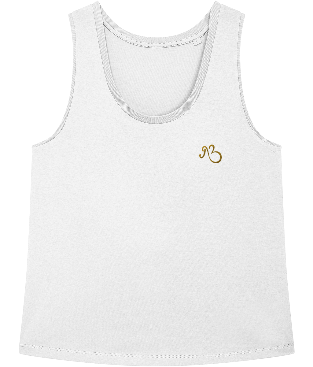 AfriBix Classic Embroidered Organic Cotton Tank Top