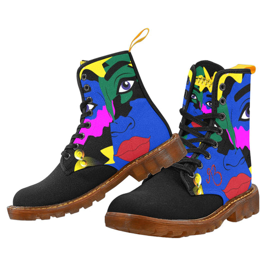 AfriBix Warrior Women's Black Lace Up Boots