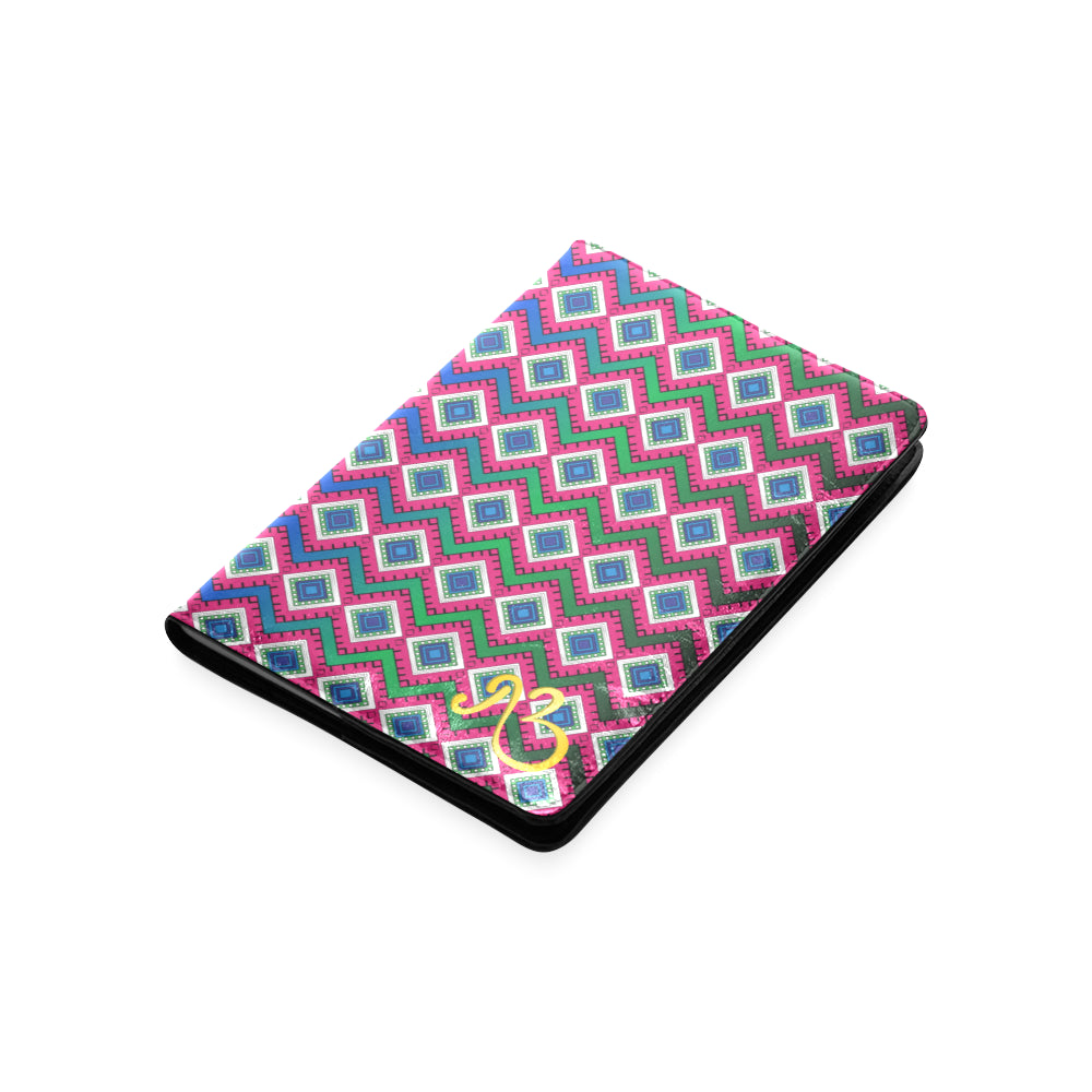 AfriBix Quadrangle Print A5 Leatherette Notebook