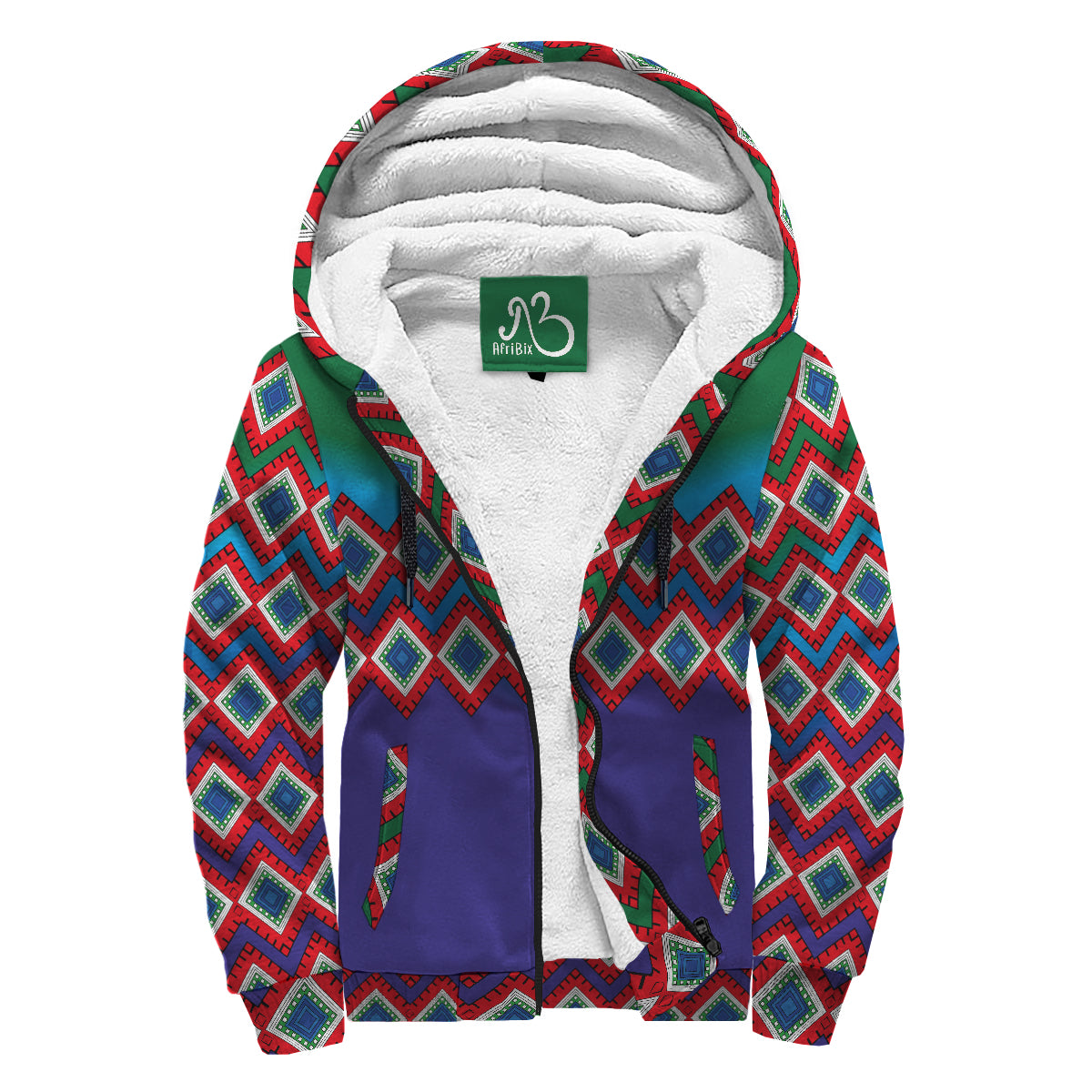Galaxy Quadrangle Sherpa Hoodie