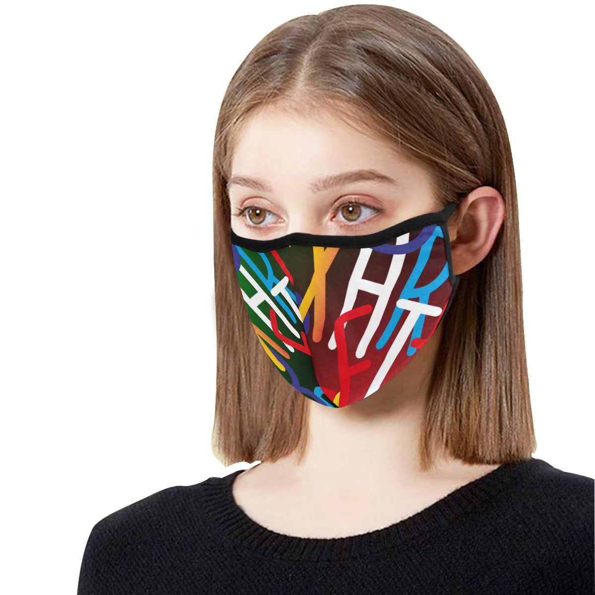 AfriBix Collage Cotton Fabric Face Mask with filter slot (30 filters Included) - Non-medical use