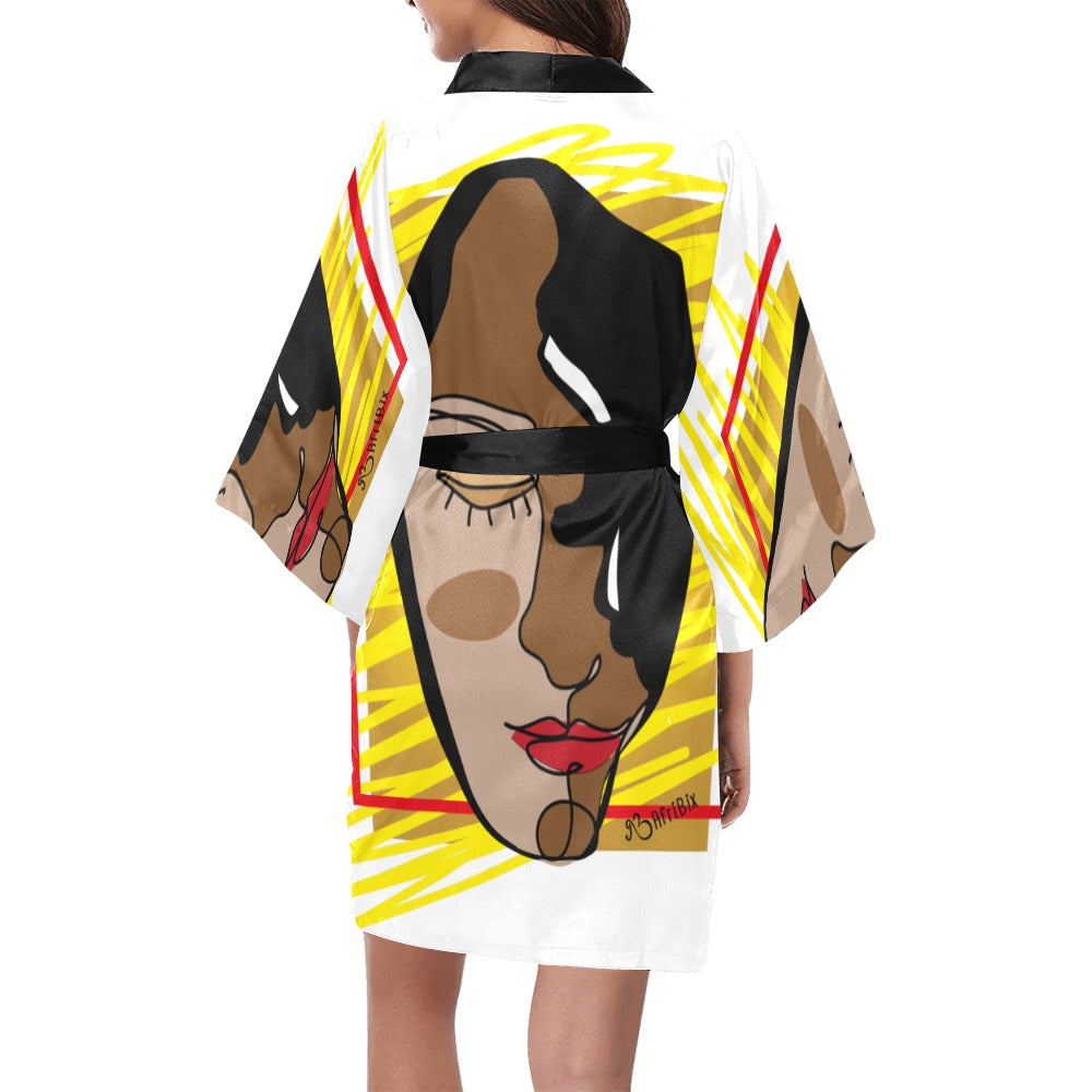 Serenity Art White Kimono House Robe