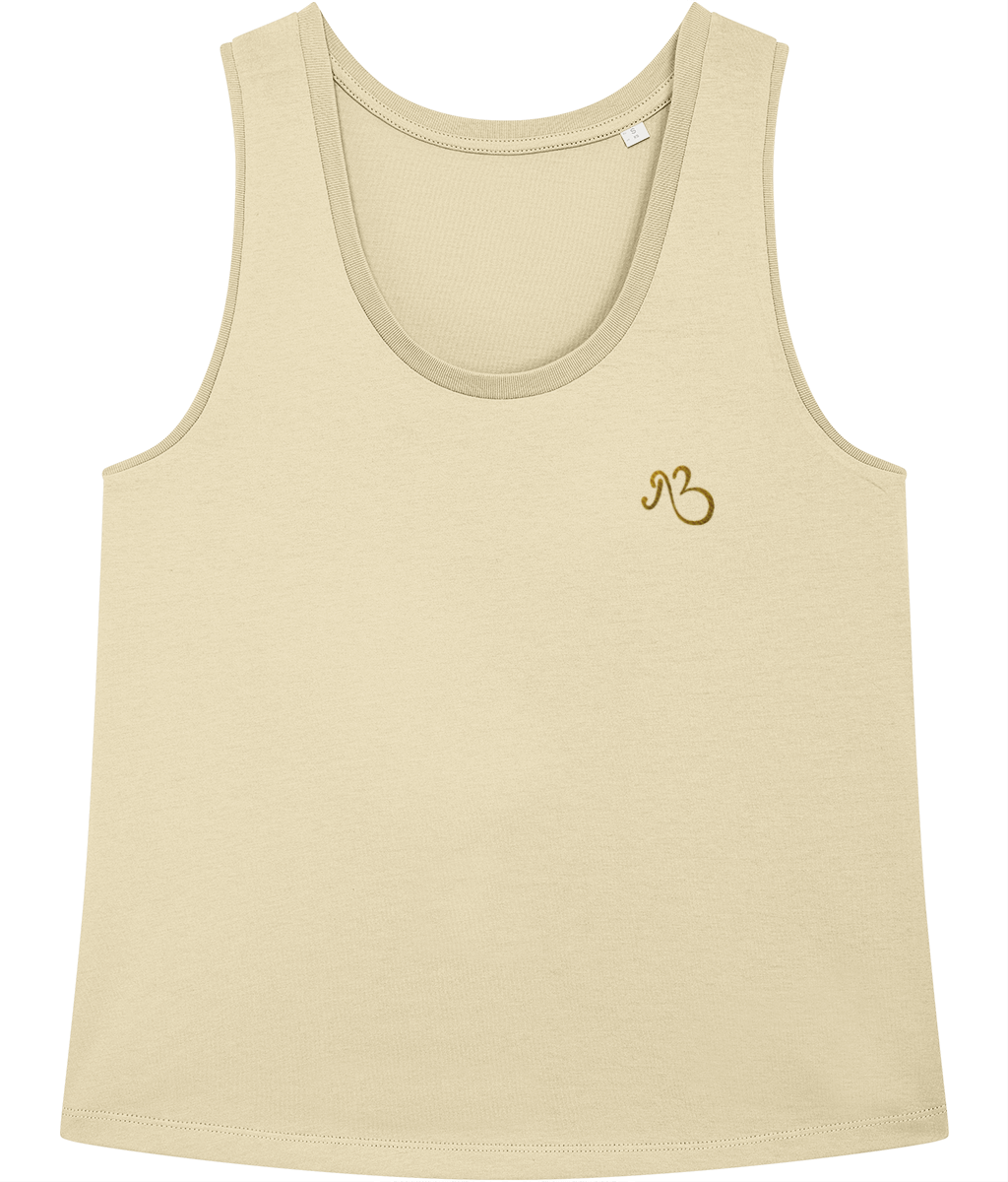AfriBix Classic Embroidered Organic Cotton Tank Top