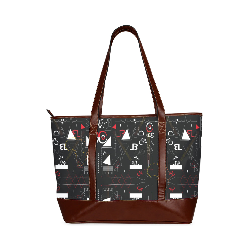 Linear Print Tote