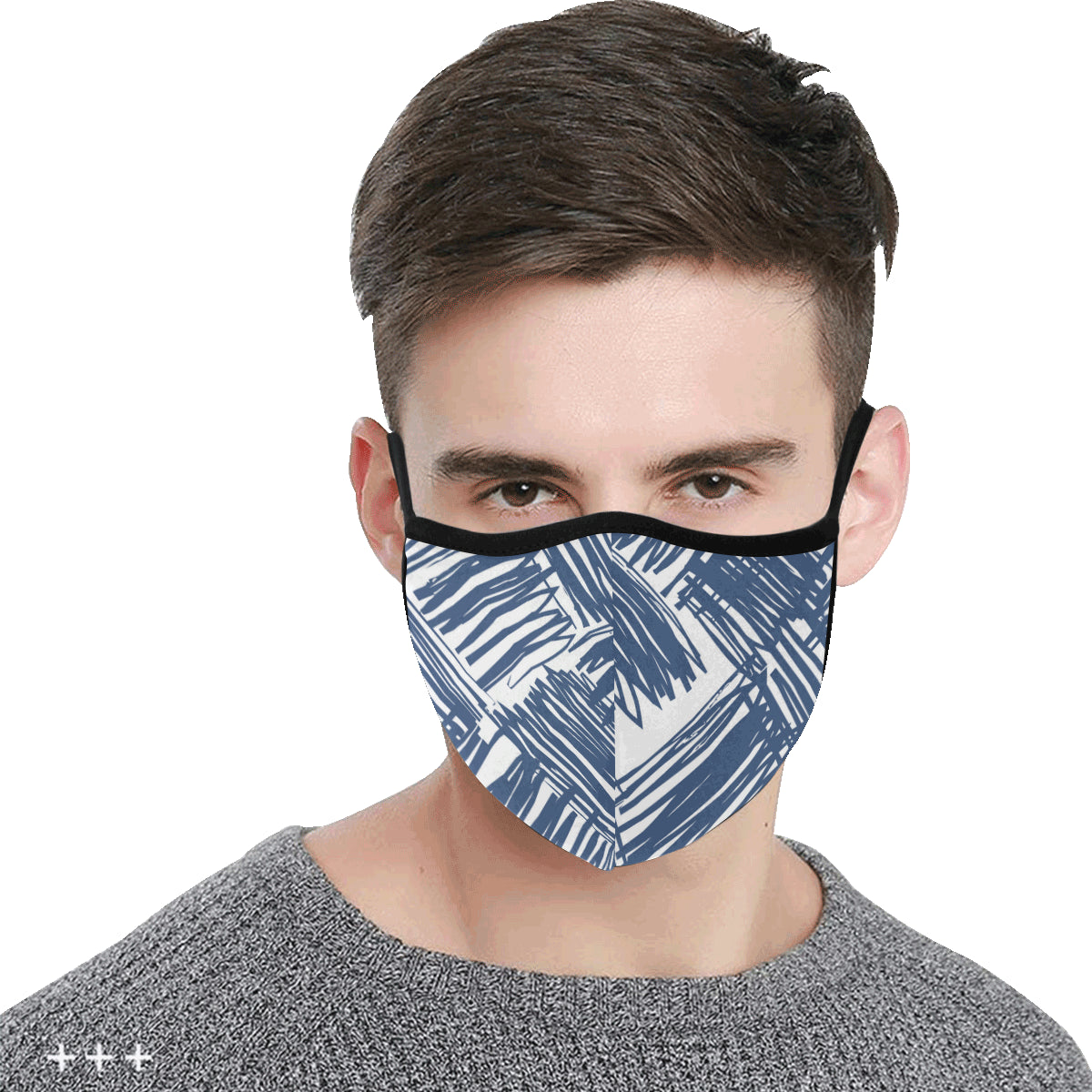 Scribble Art Cotton Fabric Face Mask with filter slots (30 Filters Included) - Non-medical use