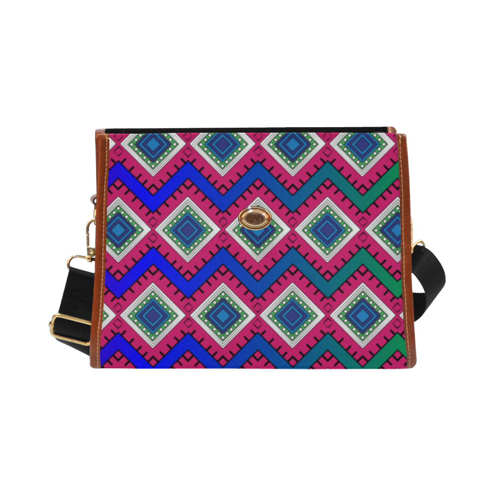 Quadrangle Print Satchel