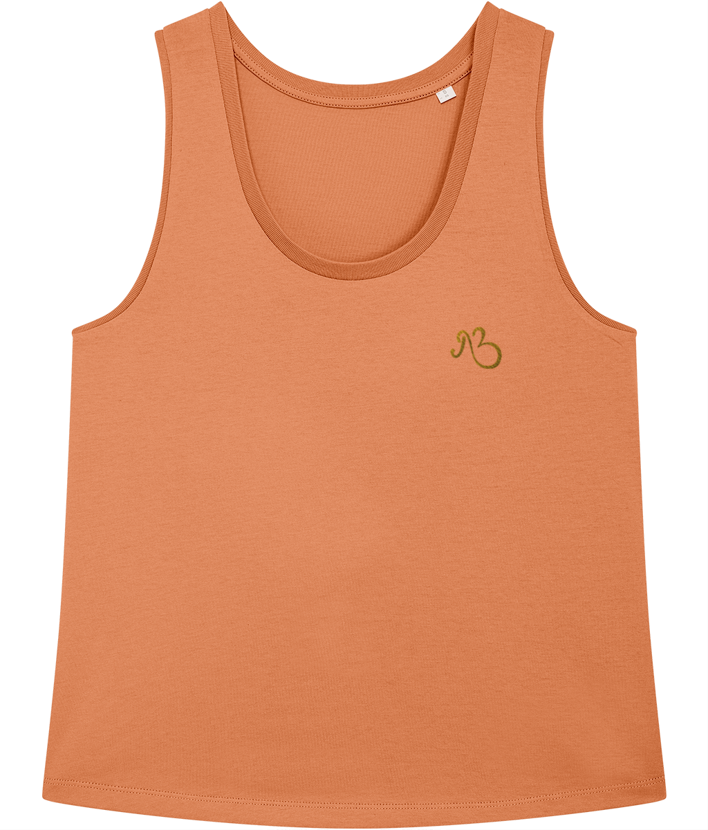 AfriBix Classic Embroidered Organic Cotton Tank Top