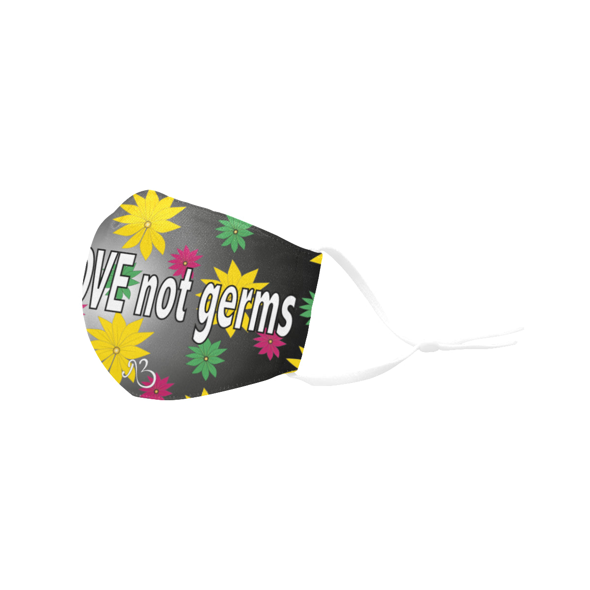 Spread Love not Germs Cotton Fabric Face Mask with Filter Slot & Adjustable Strap (Pack of 5) - Non-medical use
