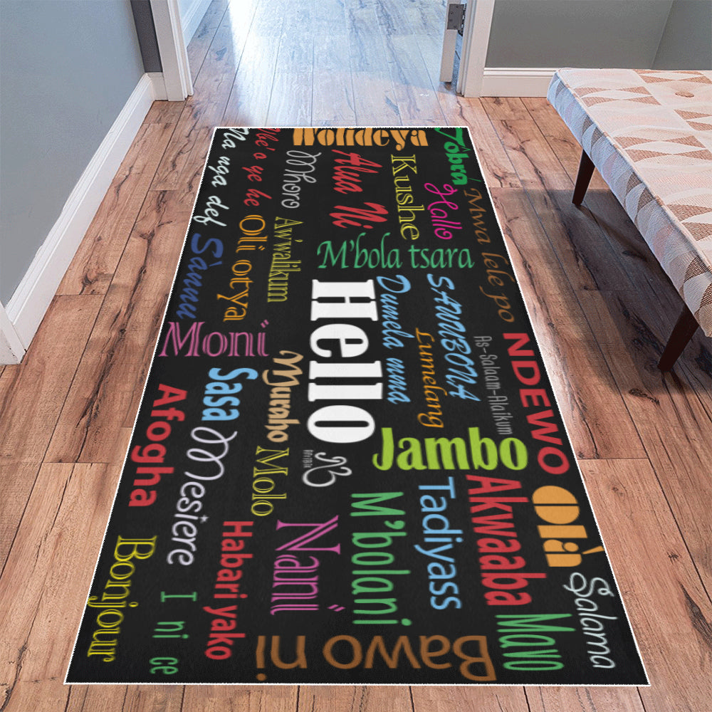 AfriBix Hello Print Area Rugs