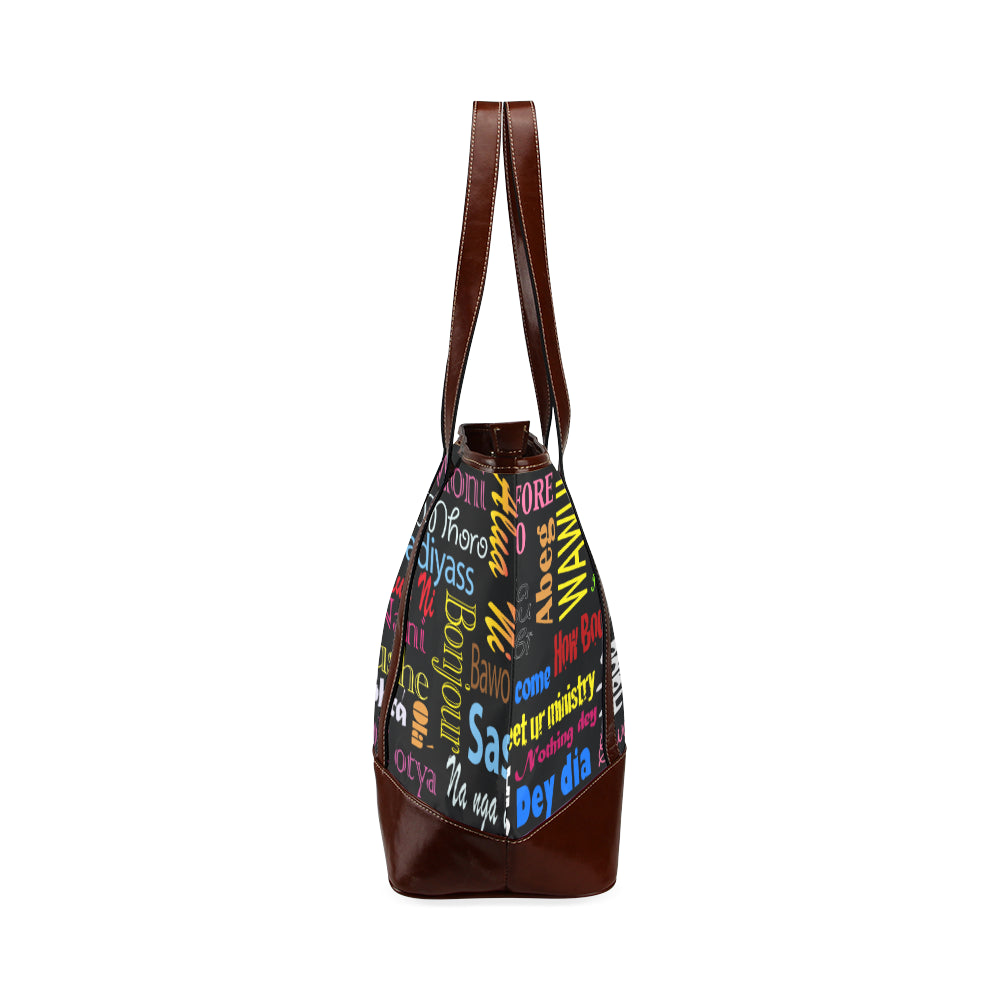 AfriBix Hello & Pidgin Print Tote Bag