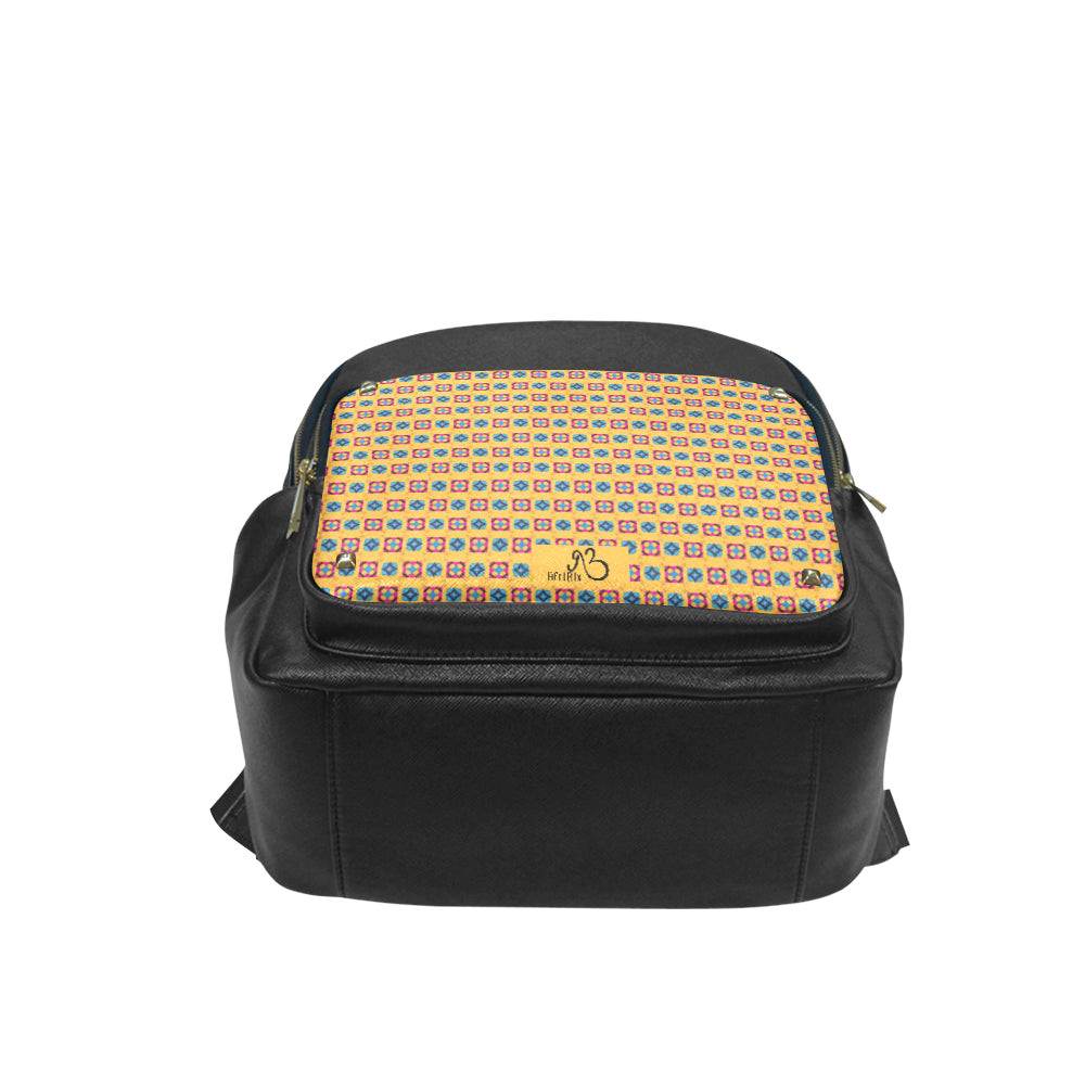 AfriBix Alternate Print Leather Backpack