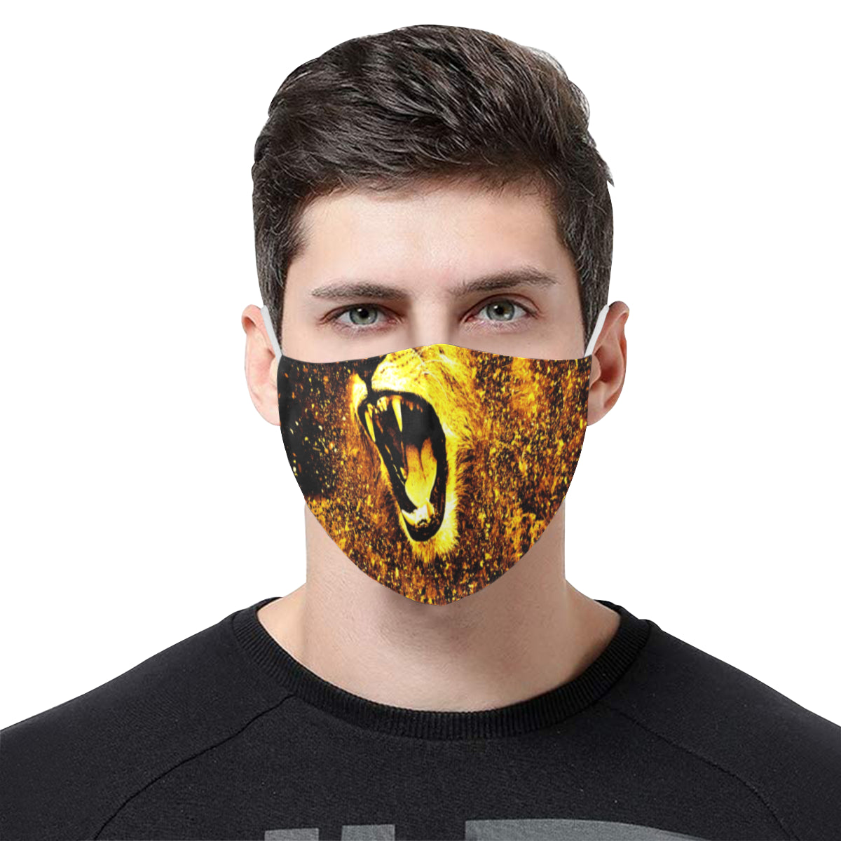 King of the Jungle Cotton Fabric Face Mask with Filter Slot & Adjustable Strap (Pack of 5) - Non-medical use